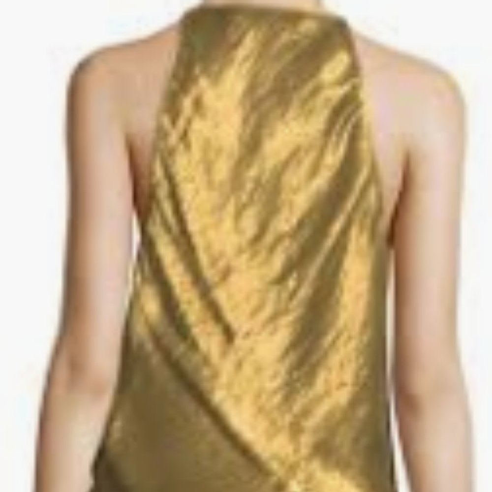 Urban Zen Metallic Draped Gold top NWOT Large - Picture 5 of 5